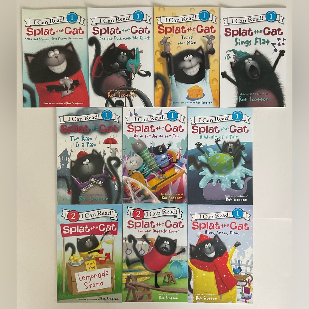 10 Splat the Cat Books I Can Read! Beginning Reading Levels 1 & 2